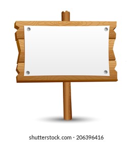 Wooden blank sign