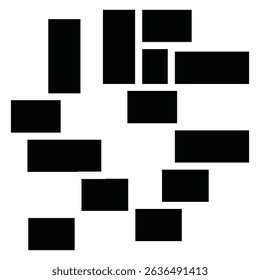Wooden block icon Flat outline fill black and white