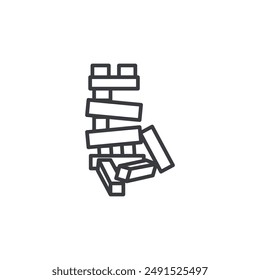Wooden block icon symbol design collection