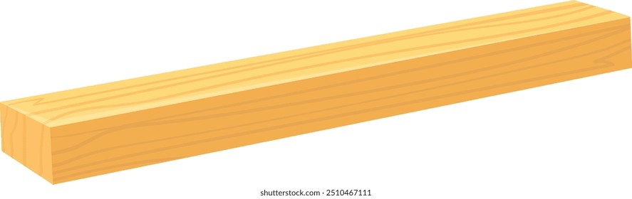 Wooden board cartoon icon. Carpentry lumber material isolated on white background