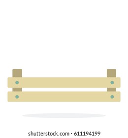 Wooden board case vector flat isolated on white