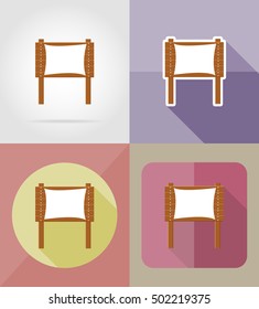 wooden board  flat icons vector illustration isolated on background