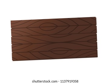 wooden board flat illustration