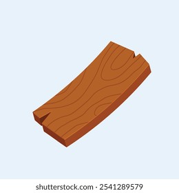 wooden board in flat vector design