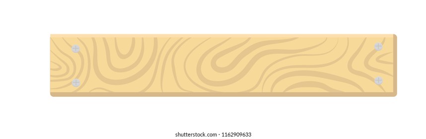 
Wooden board, front view vector illustration, isolated on white background. Place for your text.