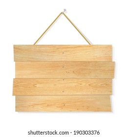 Wooden Board, With Gradient Mesh, Vector Illustration