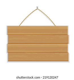 Wooden Board, With Gradient Mesh, Vector Illustration