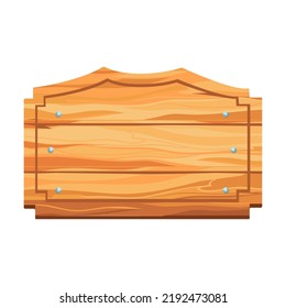 Wooden board. Hanging blank saloon signboards and banners with ropes and chains. Vector illustration for bar, restaurant, guidepost
