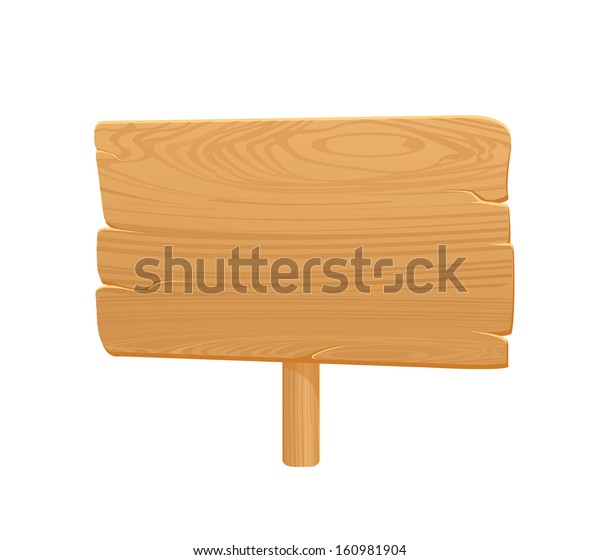 Wooden Board Icon On White Background Stock Vector Royalty Free 160981904