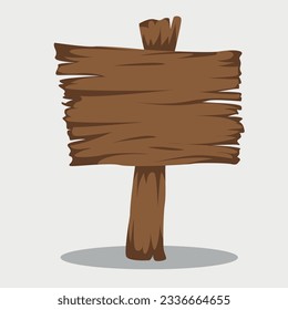 wooden board for an inscription, vector graphics, detailed flat, pirates, wood.