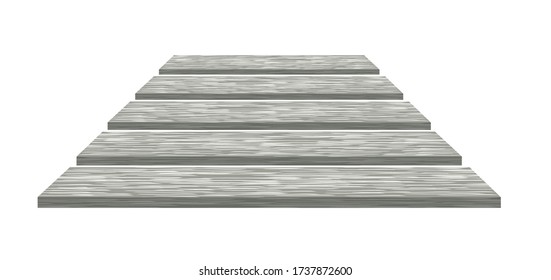 Wooden board isolated on a white background