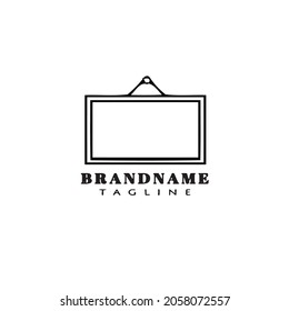 wooden board logo template icon design modern vector illustration