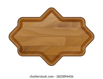 wooden board made of wood cartoon stock vector illustration  isolated on white background