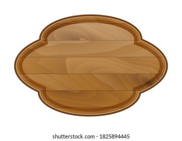 wooden board made of wood cartoon stock vector illustration  isolated on white background