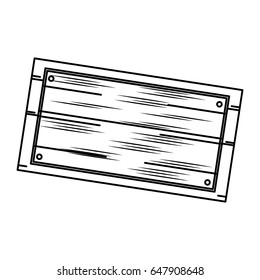 wooden board, old style blank icon