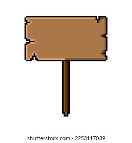 Wooden board pixel art design vector