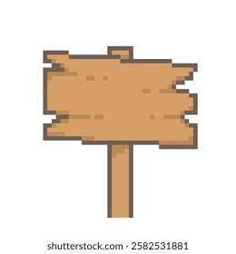 WOODEN BOARD SIGN PIXEL ART