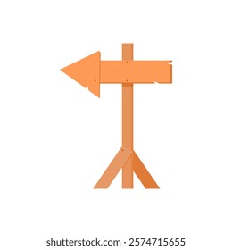 wooden board. wooden signpost. information board. brown board. vector illustration