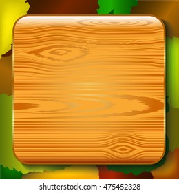 Wooden board for text  vector illustration