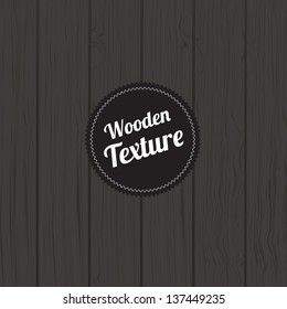 wooden board with wooden texture label vector illustration