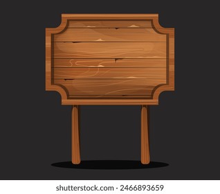 Wooden boards isolated set. Vector design element cartoon illustration	
