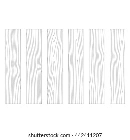 Wooden Boards. Outline Wood Pattern. Vector Illustration