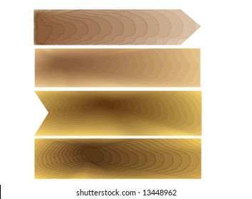Paneles de madera. Vector.