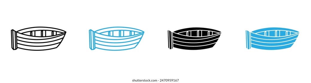 Wooden Boat Icon Highlighting Traditional and Craftsmanship Vessels