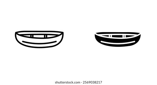 Wooden boat icons vector graphic pack