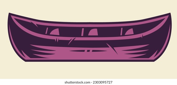 wooden boat logo vector illustration