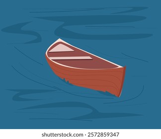wooden boat om the water