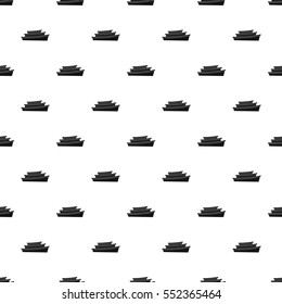 Wooden boats pattern. Simple illustration of wooden boats vector pattern for web