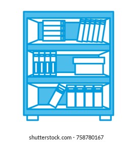 wooden bookcase cabinet icon vector illustration graphic design