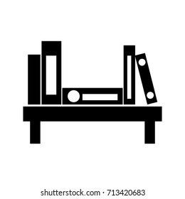 wooden bookshelf folder book literature office