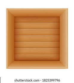 wooden box for the delivery and transportation of goods made of wood cartoon stock vector illustration  isolated on white background