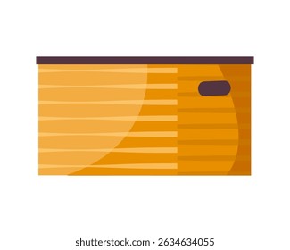Wooden box for honeycomb, beehive, hive symbol vector flat cartoon illustration isolated on white background. Honey and beekeeping concept. Healthy organic sweet natural farm food.