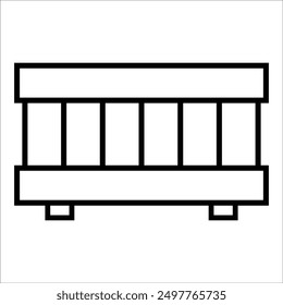 Holzkastensymbol. Isoliertes Objekt auf weißem Hintergrund. Isolieren.