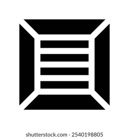wooden box icon. vector glyph icon for your website, mobile, presentation, and logo design.