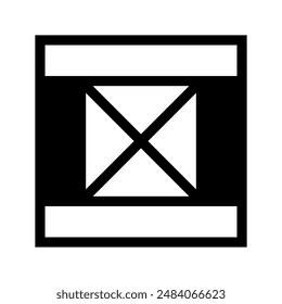 Wooden Box Icon Vector Symbol Design Illustration