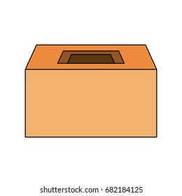 wooden box isolated