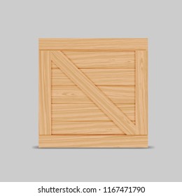 wooden box, packaging. vector illustration