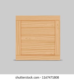 wooden box, packaging. vector illustration