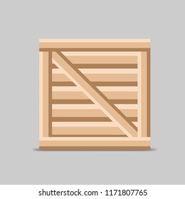 Wooden Box Packaging Vector Illustration Stock Vector (Royalty Free ...