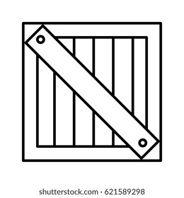 wooden box packing icon