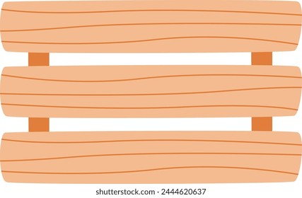 Wooden Box Storage Vector Illustration