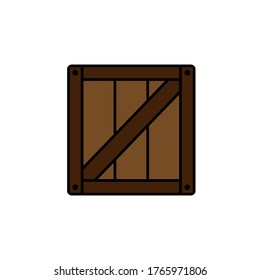wooden box vector design template illustration