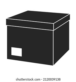 Wooden box vector icon.Black vector icon isolated on white background wooden box.