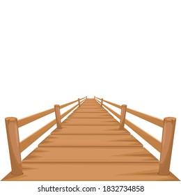 Wooden Bridge Vector Design Illustration