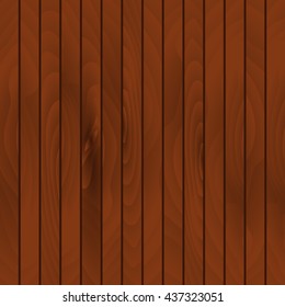 Wooden brown Boards background. Wood texture. Vector illustration