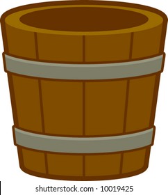 wooden bucket